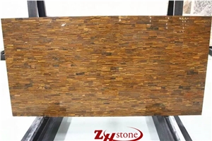 Tiger Eye Semiprecious Stone Slab Gold Color