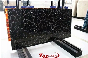 Tiger Eye Semiprecious Stone Slab Gold Color