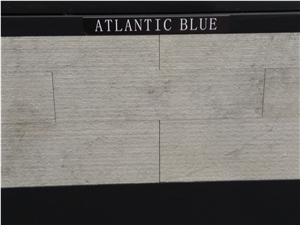 Atlantic Blue Limestone-Azul Atlantico Combed Wall