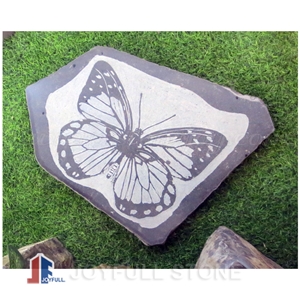 Black Basalt Birdbath for Garden Decoration
