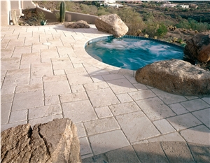 Durango Veracruz Travertine Caldera Line Pool Patt