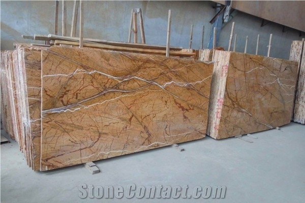 Rainforest Brown Marble Slabs