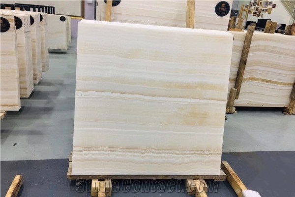 Straight White Jade Onyx Slabs