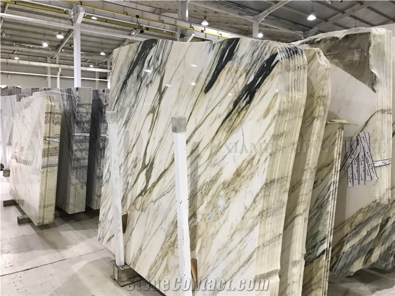 Bamboo Landscaping White Marble Slabs,Floor Walling Panel Tiles