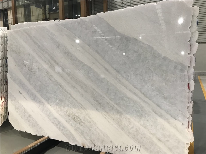 Bianco Pegasus Angel White Marble Slab Floor Cover,Azul Crystal