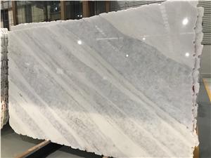 Bianco River Azul Crystal Angel White Marble Slabs,Hotel Floor Covering Tiles