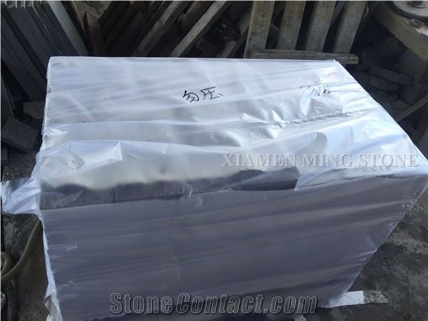 Flamed G684 China Black Basalt Cube Stone Brick Pavers,Absolute Nero Basalto Cobble Exterior Floor Paving