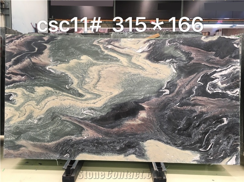 Lilac Landscaping Mountain Spray Marble Slab,Indoor Floor Tiles