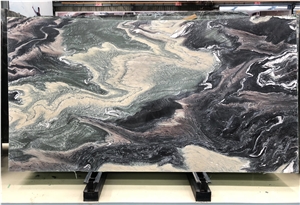 Lilac Landscaping Mountain Spray Marble Slab,Indoor Floor Tiles