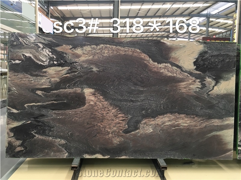 Lilac Landscaping Mountain Spray Marble Slab,Indoor Floor Tiles