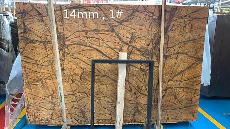 Rain Forest Gold Marble Slab,Stone Floor Tiles