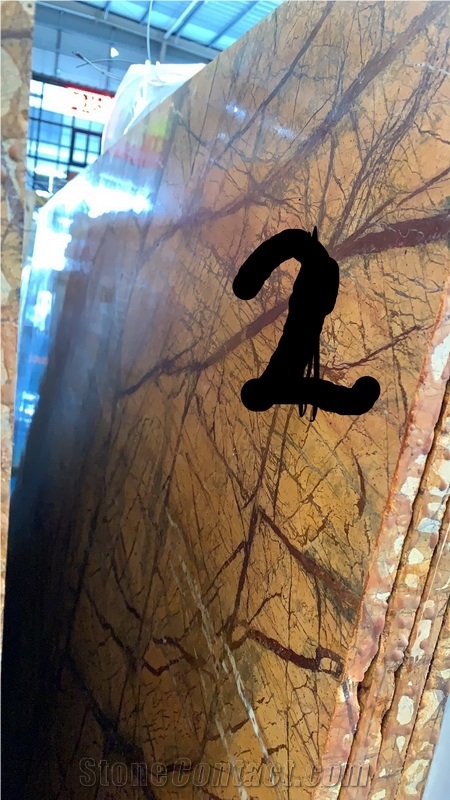 Rain Forest Gold Marble Slab,Stone Floor Tiles