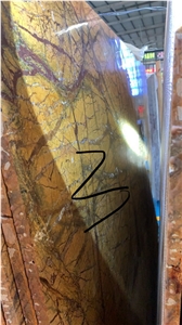 Rain Forest Gold Marble Slab,Stone Floor Tiles