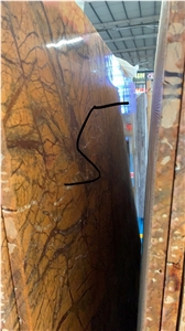 Rain Forest Gold Marble Slab,Stone Floor Tiles