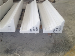 Snow White Marble Handcarved Molding,Border Line Wall Decor