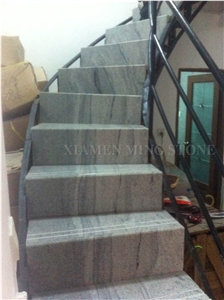 Viscont White Juparana Granite Polished Staircase,Interior Floor Stepping,Risers Stair