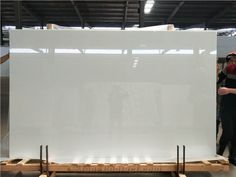 White Crystallized Stone Slab,Artificial Marble,White Nano Glass Panel
