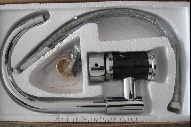 Blue Pearl Stone Faucet Tap Bath Mixer