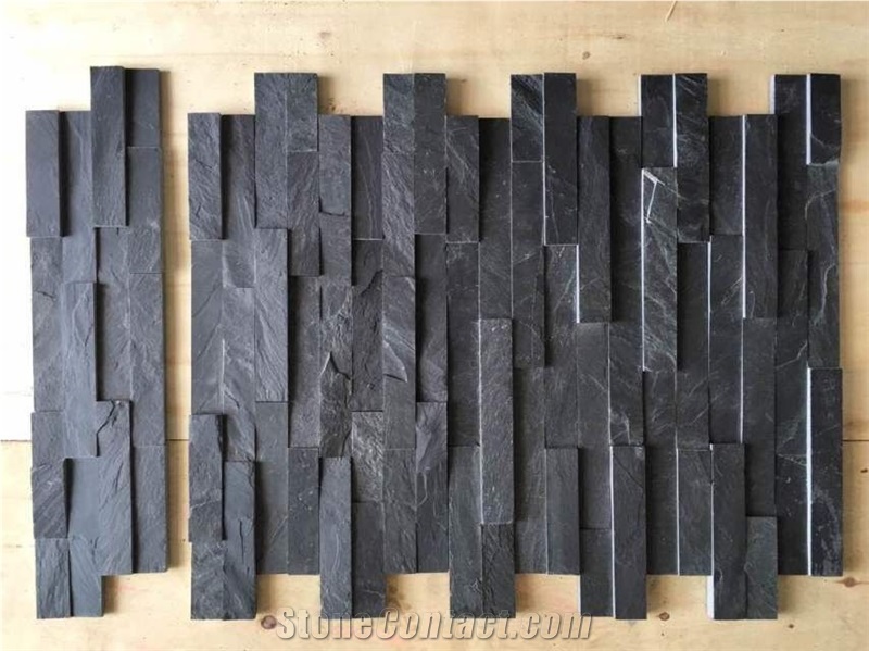 Black Culture Stone Wall Cladding Tile