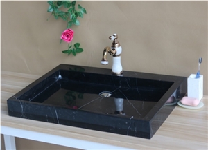 Black Marble Sinks Bathroom Sink Stone Basin