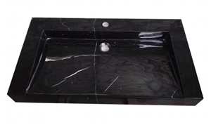 Black Marble Sinks Bathroom Sink Stone Basin
