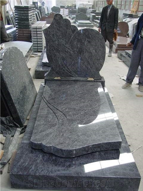 High Polished Bahama Blue Granite Western Style