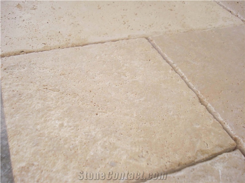 Ivory Travertine Swimming Pool Tiles Non-Slip