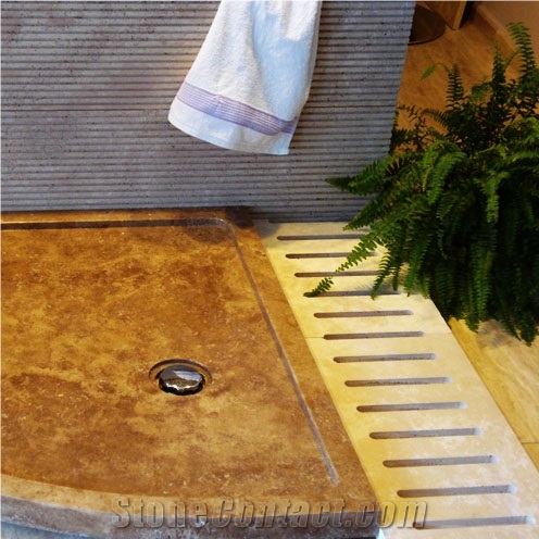Noce Travertine Shower Trays