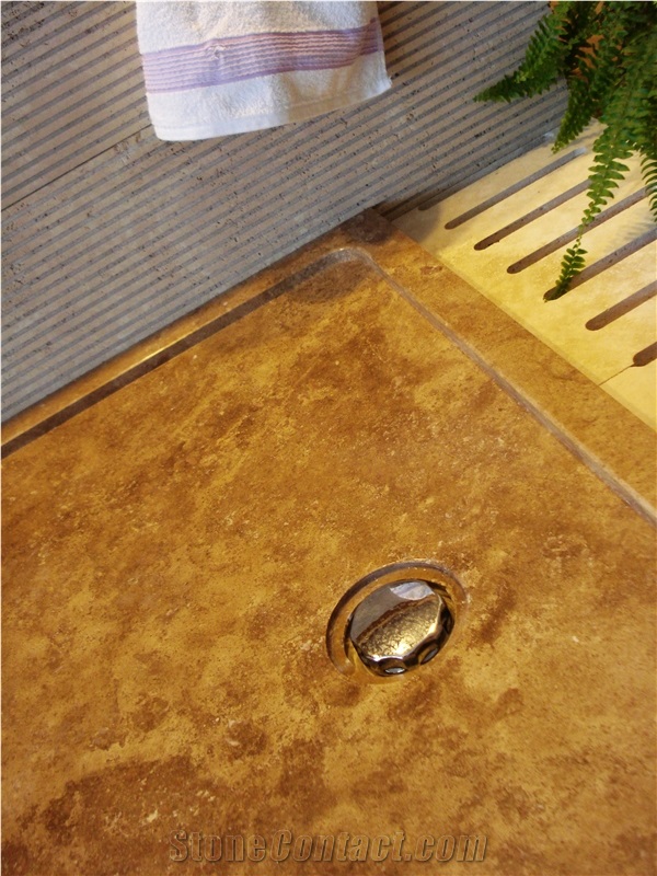 Noce Travertine Shower Trays