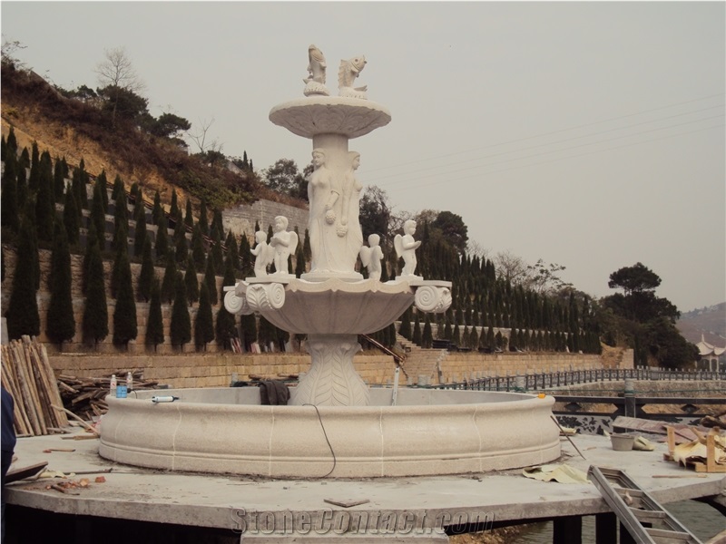 Two Tiers Granite Garden Fountain G603 Fountain