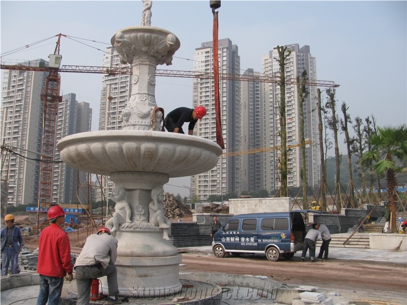 Two Tiers Granite Garden Fountain G603 Fountain