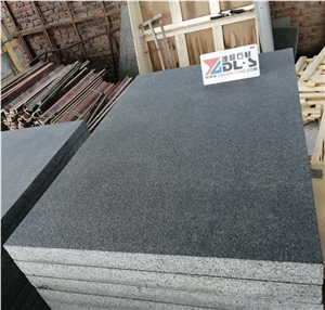 China Black Basalt New G684 Flamed Brushed Tiles