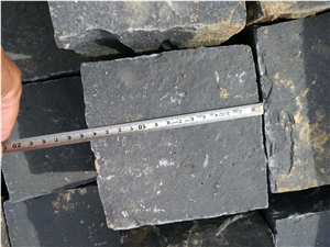 China Black Basalt Stone Pavers Cobble Stone Brick