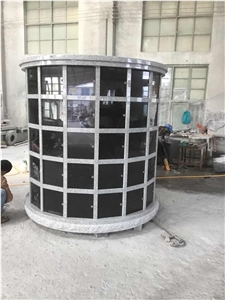 China Gray and Black Round Columbarium 80 Niches