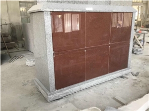 India Red and G664 Columbarium 48 Niches Two Sides