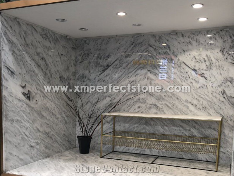 Beautiful Looking Tesla White Marble with Grey