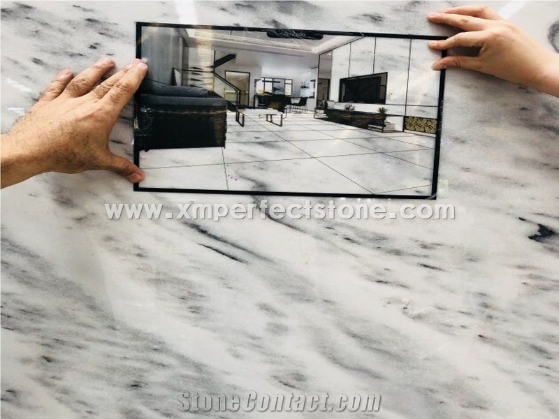 Beautiful Looking Tesla White Marble with Grey