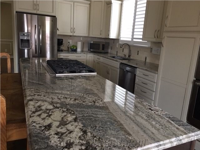 Monte Cristo Granite Slabs, India White Granite
