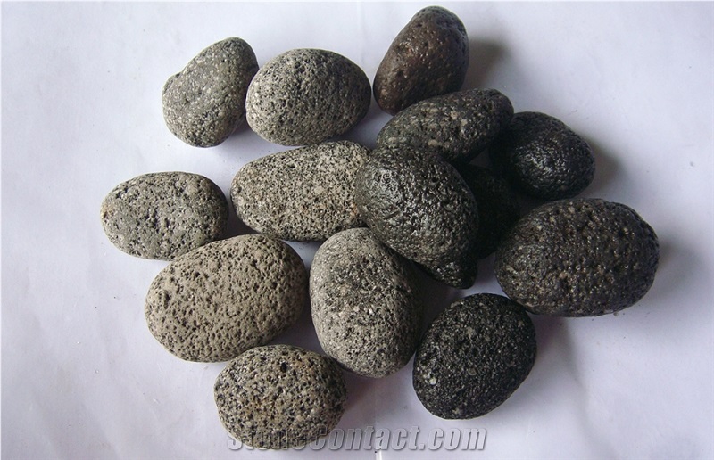 Black Lava Pebble, Black Egg Pebble Indonesia