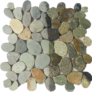 Greeny Swarthy Slice Mosaic Tile Int. 30 X 3