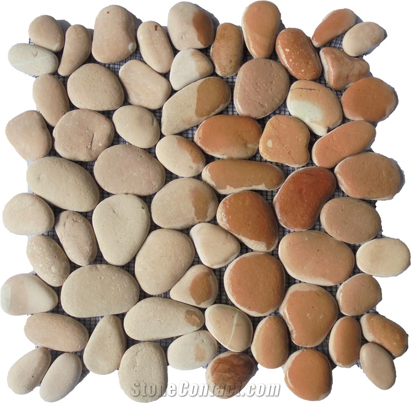 Pink Pebble Mosaic Tile Int. 30 X 30