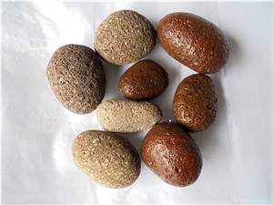 Red Lava Pebble, Red Egg Stone, Pebble, Indonesia