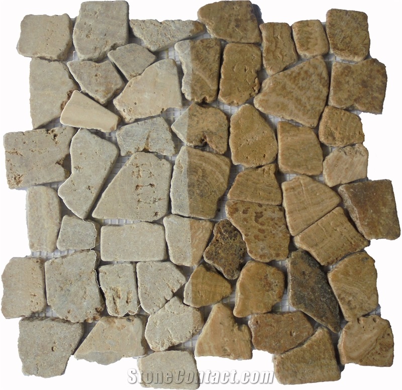 Sunset Marble Mosaic Tile Interlocking 30 X 30