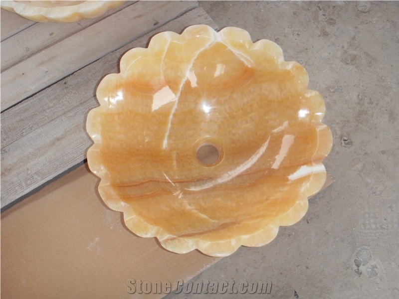 Honey Onyx Wash Basin, Honey Onyx Bathroom Sinks