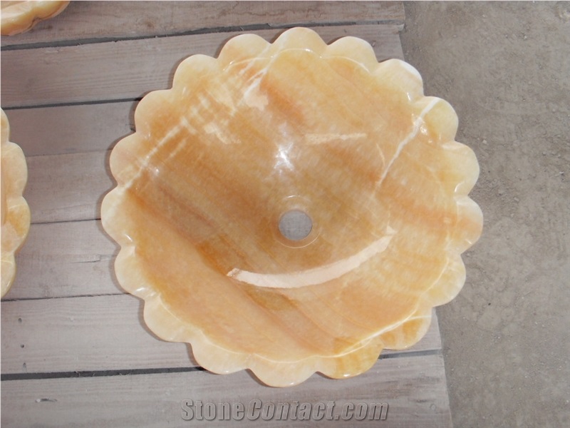Honey Onyx Wash Basin, Honey Onyx Bathroom Sinks