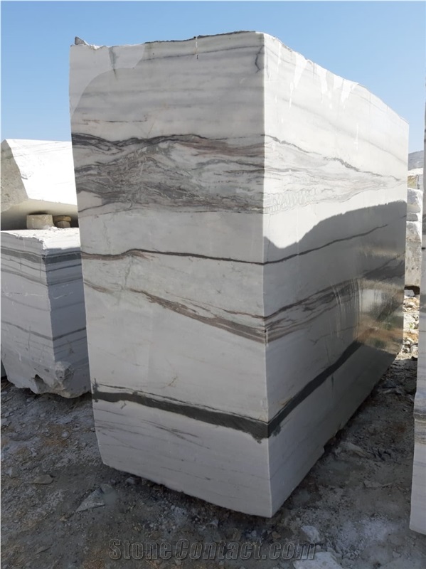 Panda White Marble Blocks, 3cm Slabs