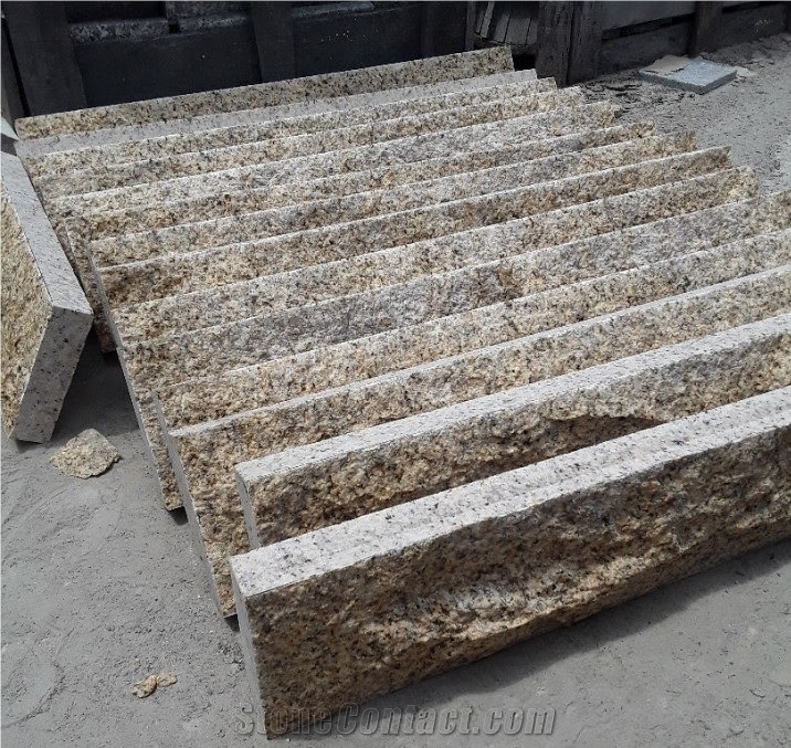 Yellow Granite Mushroom Stone for Garden Walling