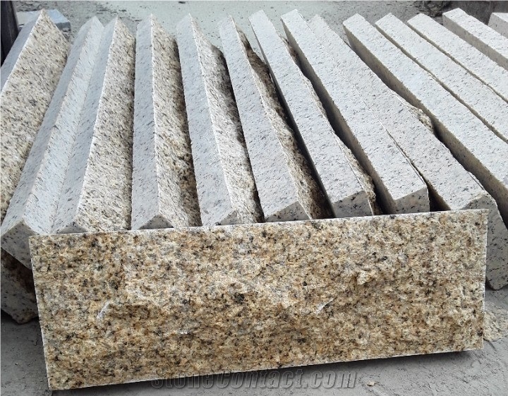 Yellow Granite Mushroom Stone for Garden Walling