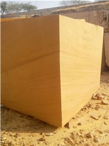 Teakwood Blocks Sandstone Block, India Gold Sandstone