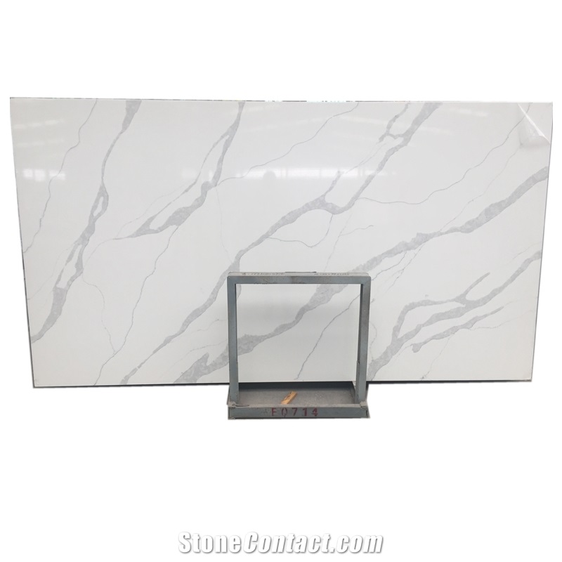 Artificial Stone Slab White Engineered Quartz